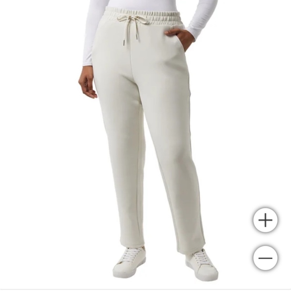 NEW 32 Degrees Sueded High Rise Pant Ivory
